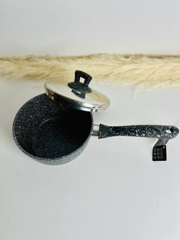 Phoenix black casserole with handle